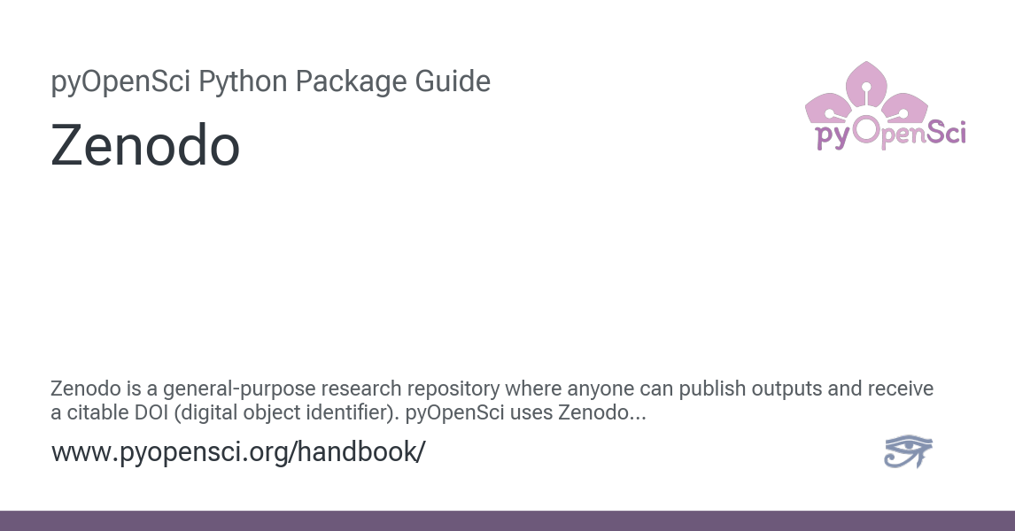 Zenodo Pyopensci Handbook Zenodo Pyopensci Handbook