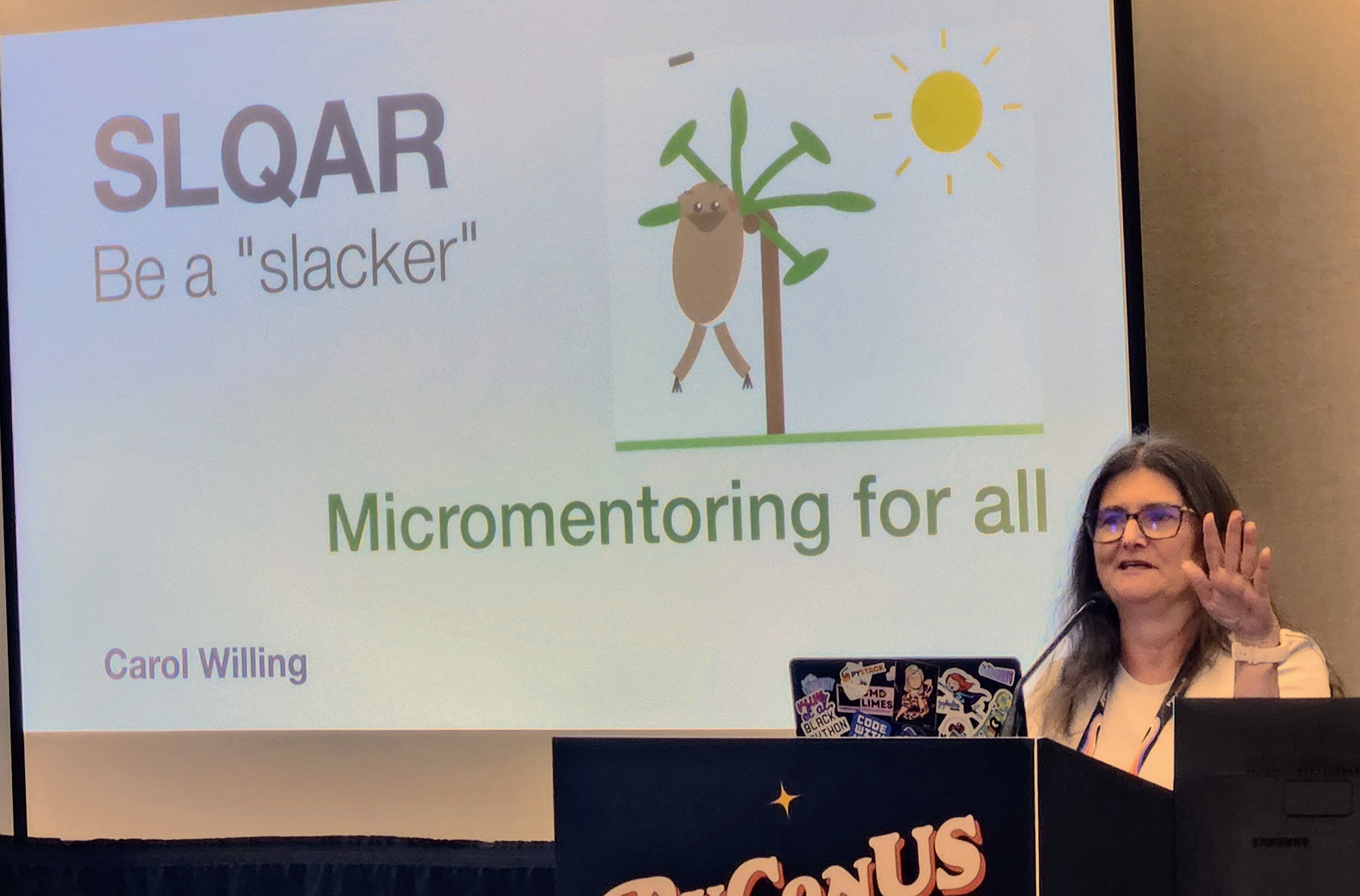 Carol Willing presenting on micromentoring