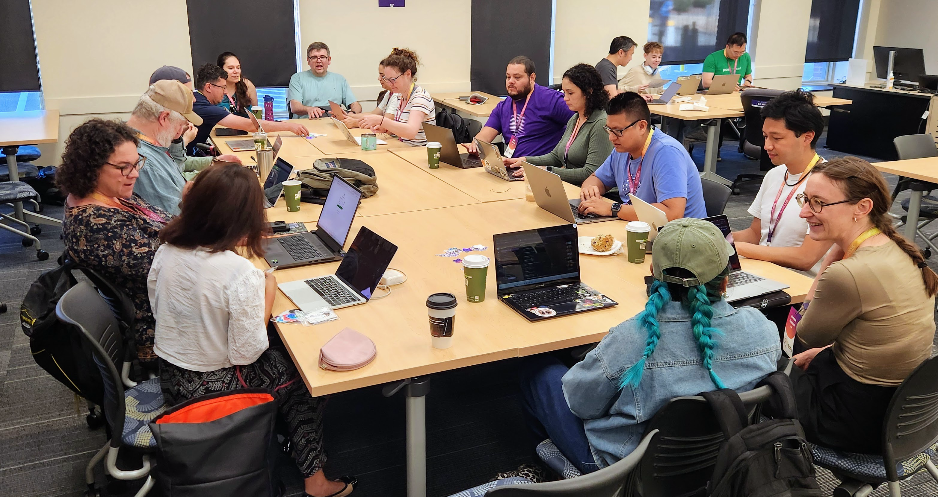 pyOpenSci community members working together