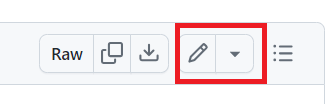Edit button in GitHub