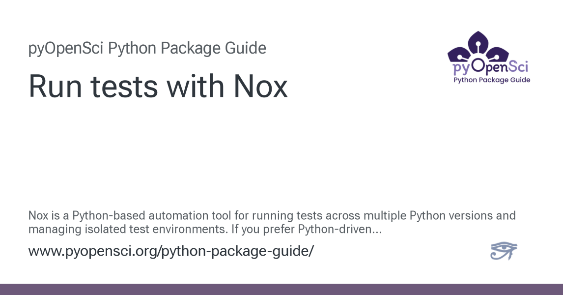 Run tests with Nox — Python Packaging Guide